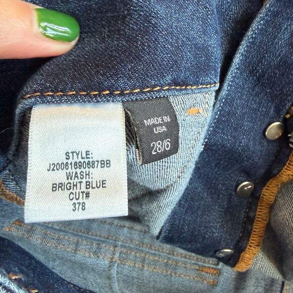 Veronica Beard Jeans Dark Blue, Button Up, Arya Straight, High Rise Jeans- 28/6 - Picture 5 of 10